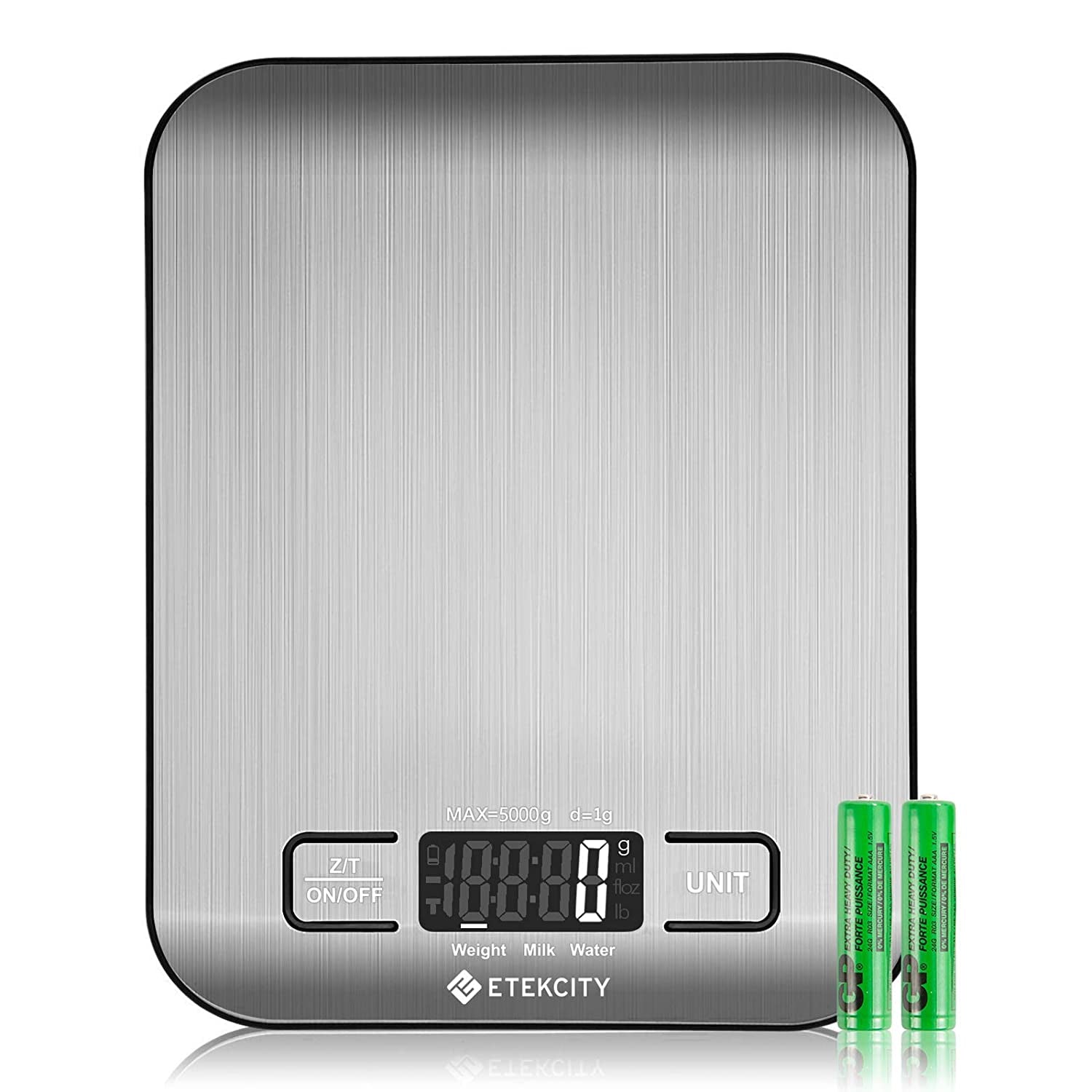 Digital Kitchen Scale with 304 Stainless Steel Construction, Weight Measurement in Grams and Ounces, Ideal for Baking, Cooking, and Meal Prep, LCD Display - Medium Size